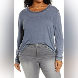 Treasure & Bond Soft Blue Long Sleeve Tee